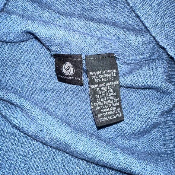 NWOT Rodd & Gunn Queenstown Wool Cashmere Crew Neck Blue Sweater 2XL - Picture 6 of 8
